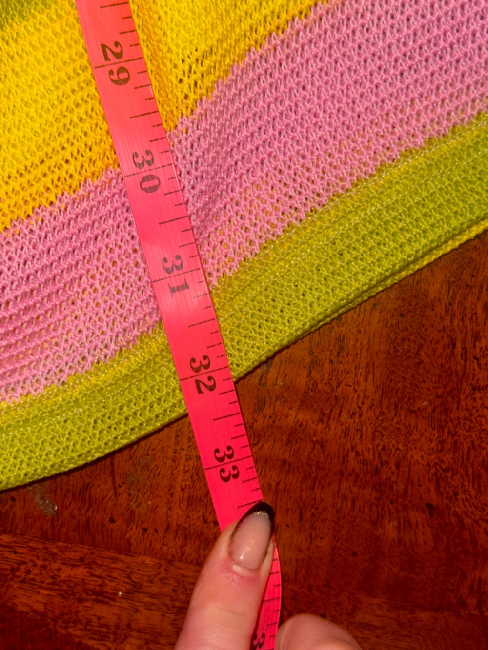 Bailey Rose Twist Front Cutout Mini Dress Striped Knit Pink Green XS - Picture 10 of 11